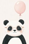 Party Panda Canvas Print - 600MM X 600MM