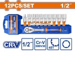 12 Piece 1 2" Drive Socket Set WST2212