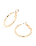 Goldair Gold Smooth Hoop Earrings