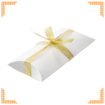 White Gift Box With Ribbon 16 X 8.5 X 3CM Pack Of 10