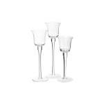 Tiered Glass Candle Holder Set