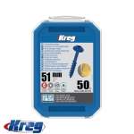 50 PK Blue-kote Pocket-Hole Screws Coarse Maxi-loc 51MM 8 SML-C2B-50