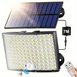 268LED 5 Modes 7M Cable Solar Security Lights Outdoor Motion Sensor 2000LM Solar Lights Outdoor Garden 2200MAH Remote Garden Sol
