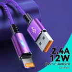 2.4A USB Cable For Iphone USB A For Iphone Data Wire Fast Charging Cord For Iphone 14 13 12 11 Pro Max X XS
