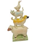 Ceramic Duck On Cat On Dog On Sheep 29CM