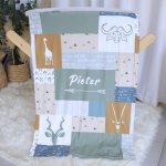 Personalised Fleece Blanket African Patchwork Buffalo