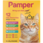 Pampers Pamper Fine Cuts Assorted Jelly Favourites Cat Food 12 X 85G