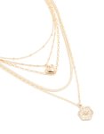 Goldair Gold Heart & Compass Layered Necklace