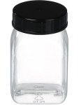 Burkle Wide Neck Can 100 Ml Square Pvc Brown Transparent