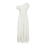 Ivory Drop Shoulder Belted Jumpsuit