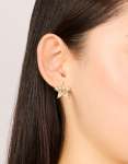 Goldair Gold Cubic Zirconia Celestial Star Stud Earrings