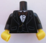 Parts Torso Jacket Formal With Black Vest White Shirt And Brown Bow Tie Pattern / Black Arms / Yellow Hands 973PB1596C01