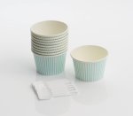 250ML Vintage Baby Blue Tub & Spoon - 10PK