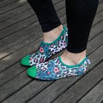Rebounding Shoes Green Leopard Soles - Size 8-9 UK