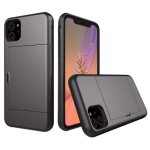 RUGGED Shockproof Armor Protective Case With Card Slot For Iphone 11 Grey
