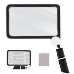 5X Magnifying Glass With Light Lightweight Full Page Magnifier For Reading Large Lighted Magnifier With 48 LED Light And Anti-gl