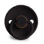 Rope Latex Baby Pacifier - Jet Black Size 1
