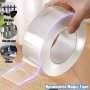 1 Roll Heavy Duty Double-sided Tape Reusable Traceless Strong Adhesive Multi-purpose Removable Washable For Home Office & Car 1/2/3/5 Meters