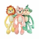 Plush 3 Asst Long Arm Animals 60CM