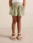 Eveline Pleated Girls Short - 10-12 Yrs Khaki Green