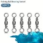 50PCS High-quality Fishing Swivels With Smooth Bearing And Solid Rings For Improved Carp Fishing Experience
