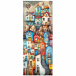 Tear Resistant Door Print Whimsical Houses