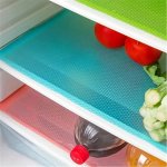 4PCS Thick Eva Shelf Liners - Easy Clean Multi-purpose Mats For Refrigerators Cabinets & Drawers - Moisture & Dust Proof Insulat