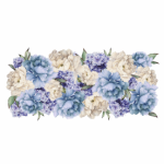 Vinyl Transfer Border Blue Bloom Hydrangea
