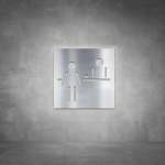 Reception Sign D02 - Brushed Stainless Steel