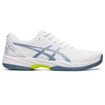 ASICS Men's Gel- Game 9 Court Shoes - White steel Blue - UK7