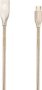 Volkano Iron Series Round Metallic Spring Micro USB Cable - 1.2M - Gold