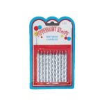 Birthday Candles Silver 10