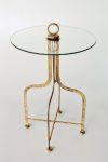 Round Metal & Glass Table – 72X45CM