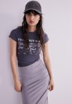 Printed T-Shirt - Dark Grey & Fall Out Boy