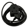 3 Metre Extension Cord Black 10 Amp