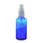 50ML Blue Glass Aromatherapy Bottle With Spritzer - White 18 410