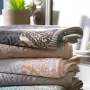 Cotton Bay Jacquard Border Hand Towel - White