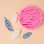 Bpa-free Silicone Feather Mold For Candy Chocolate Crafts - Perfect For Ice Cream & Cake Decorating Silicone Molds For Chocolate