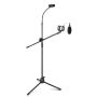 Microphone Stand 75-150CM Metal Microphone Floor Stand Tripod Boom Arm