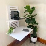 Wallstand - Adjustable Wall-mounted Standing Desk - Matt White