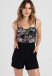 Sissy Boy Next Up: Playsuit With A Corset Bodice - Black Multi