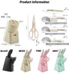 Zs - 6PCS Block Knife Set - Beige