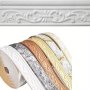 Peel Stick Foam Molding Trim Self Adhesive 32.8 Feet X 3.1inch Crown Molding Wallpaper Border Flexible 3D Wall Edging Lines Foam Baseboard Wall Base