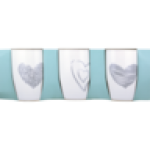 Heart Sketch Coffee Mug Set 3 Piece