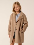 Rosalina Teen Mid Length Coat - 10-12 Yrs Dusty Camel