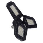 Mikikit 60W Foldable LED Garage Light Emergency Light Practical Lighting Tool Panels For Home Workshop And Daily Use Black