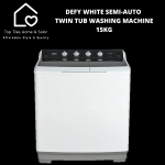 Defy White Semi-auto Twin Tub Washing Machine - 15KG DTT152