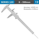 8" Vernier Caliper 0.02MM 0.001" 200MM AC120-008-12