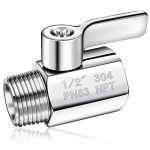 Shower Head Shut Off Valve 304 Stainless Steel MINI Ball Valve 1 2" Female X Male Npt Thread Water Flow Control Valve Regulator