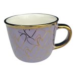 Purple Gold Hearts Ceramic Mug